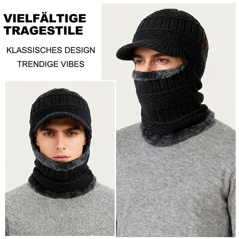 ❄️Winddichte Wärme, Schirm für die Augen – 3-in-1 Winter-Wärmekapuze ✨
