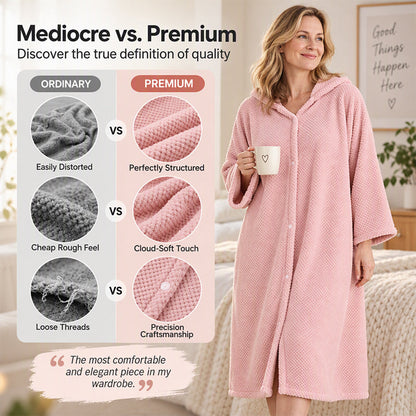🧥 Damen Bademantel mit Kapuze als Handtuch tragbar