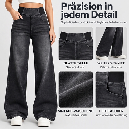 👖 🥳Stretch-Jeans mit weitem Bein🥳