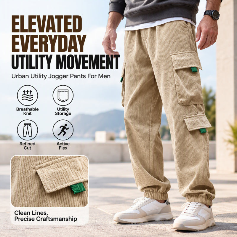 👖 Herren Freizeit Cordhose mit Cargotaschen