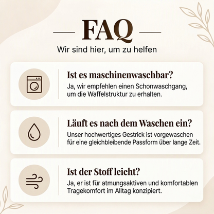 ✨ Damen lässiges V-Ausschnitt Waffelstrick Oberteil