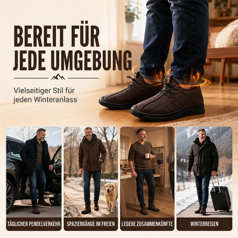 👟 Herren rückengefütterte rutschfeste Gehschuhe