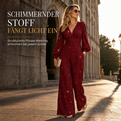 👖 Zweiteiliges Damen-Outfit mit V-Ausschnitt