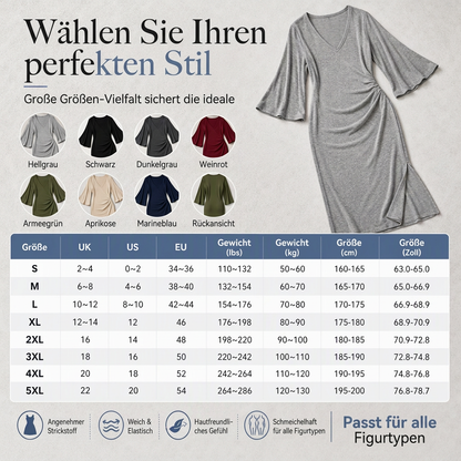 👗 Elegantes, sexy Bodycon-Kleid mit V