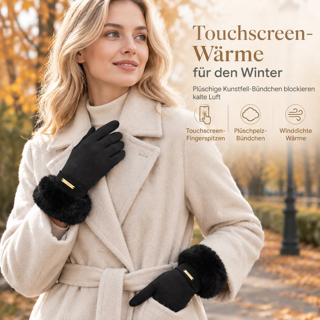 👟 Damen Winter Thermo Touchscreen Handschuhe Winddichte Warme Handschuhe für Outdoor Radfahren und Autofahren