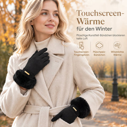 👟 Damen Winter Thermo Touchscreen Handschuhe Winddichte Warme Handschuhe für Outdoor Radfahren und Autofahren