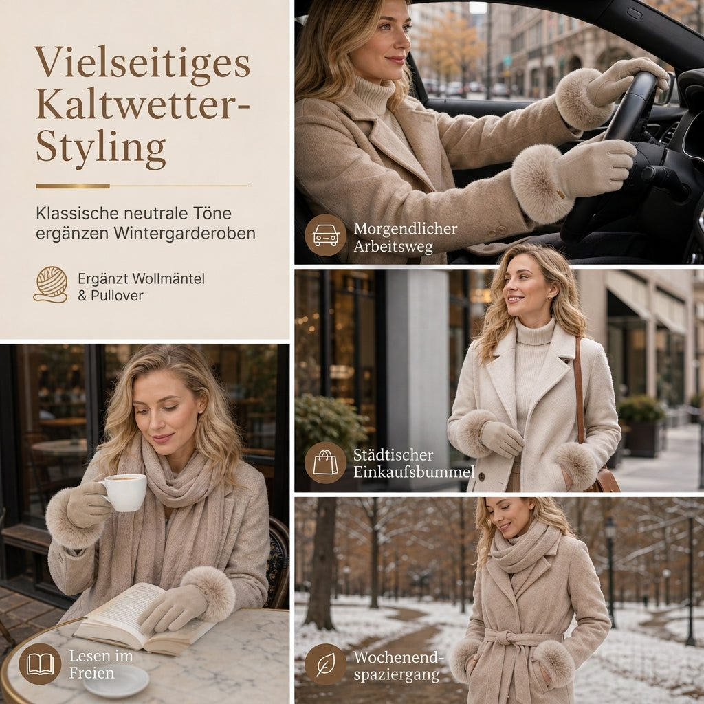 👟 Damen Winter Thermo Touchscreen Handschuhe Winddichte Warme Handschuhe für Outdoor Radfahren und Autofahren