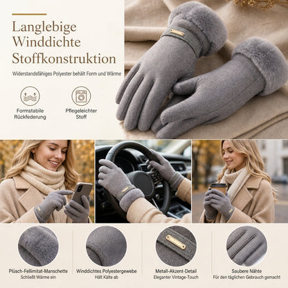 👟 Damen Winter Thermo Touchscreen Handschuhe Winddichte Warme Handschuhe für Outdoor Radfahren und Autofahren