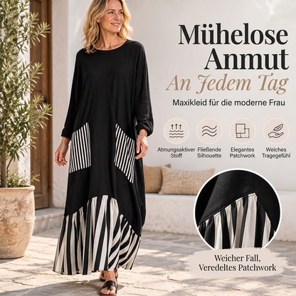 👗 Maxikleid mit Streifen-Patchwork