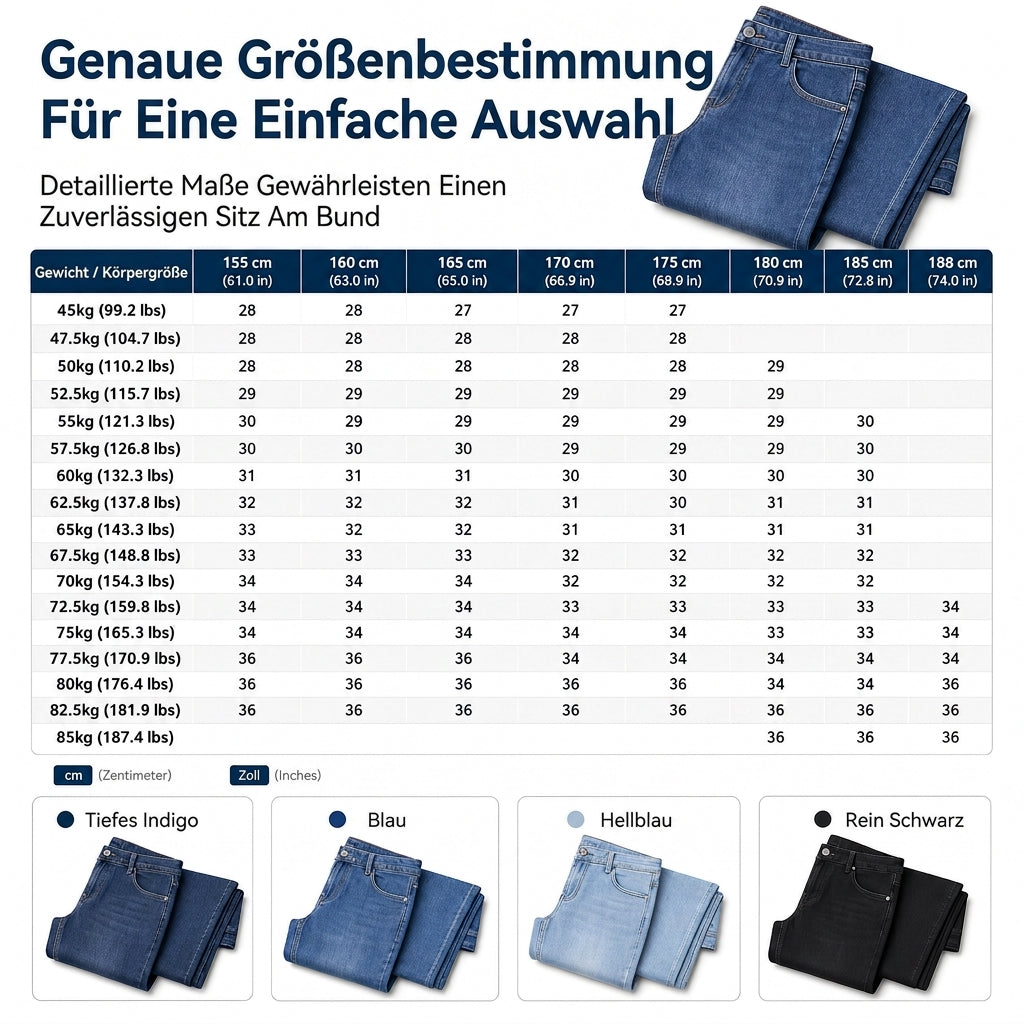 👖 Herren Stretch Slim Fit Jeans