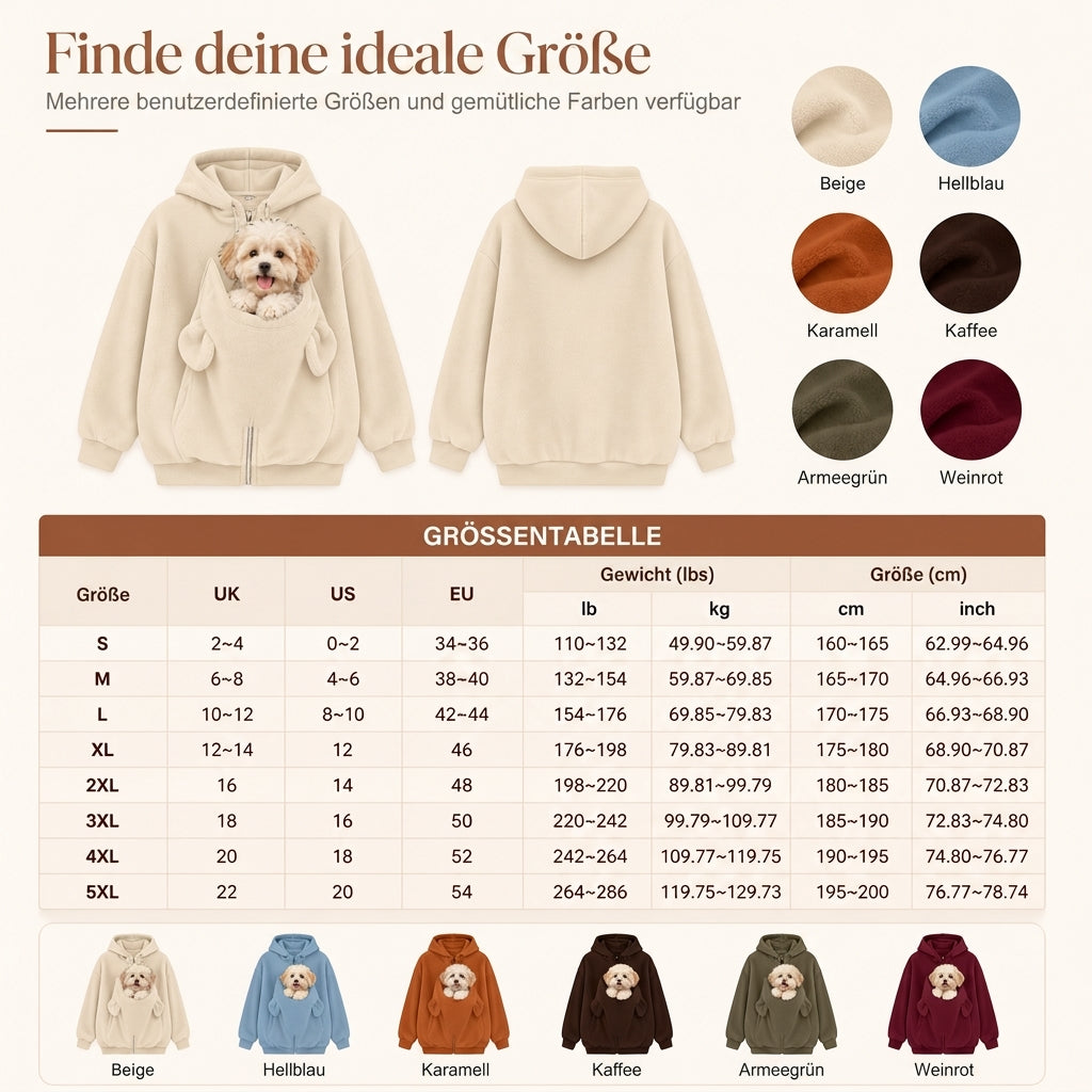 🧥 📢Tausende Kunden kaufen es!📢 Hoodie mit Känguru-Tasche