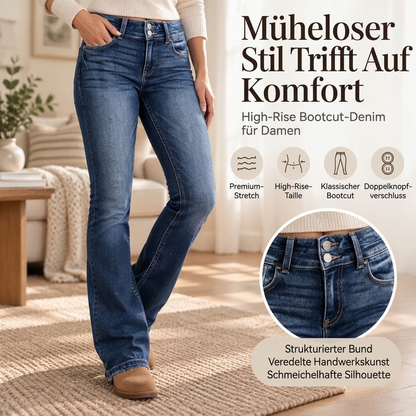 👖 Damenjeans hohe Taille Bootcut