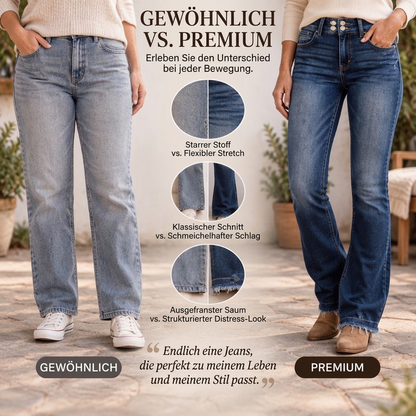 👖 Damenjeans hohe Taille Bootcut