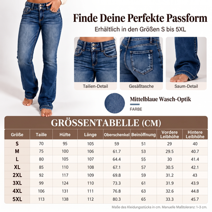 👖 Damenjeans hohe Taille Bootcut