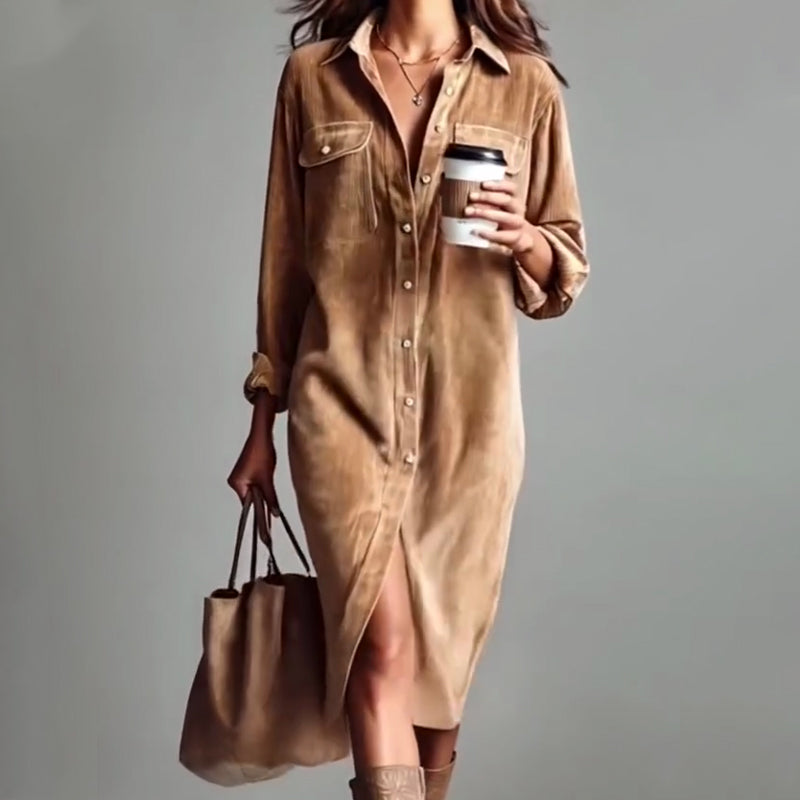 Lässiges Fashion-Hemdkleid für Damen