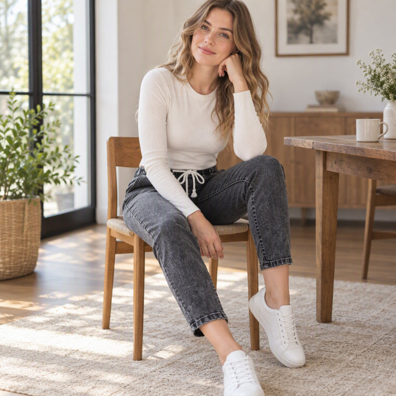 👖 Damen Jeans elastischer Bund