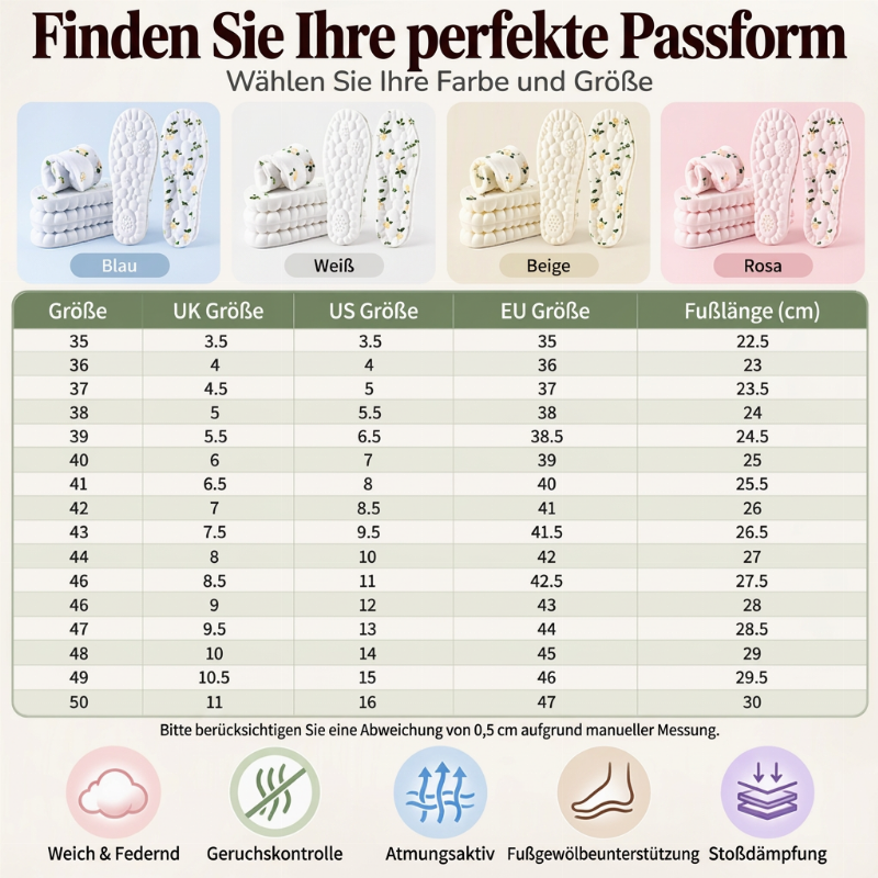 ✨ Camellia desodorierende Kissen-Einlagen