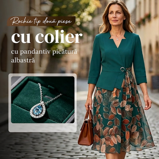 👗 Set de rochie și geantă de mână la modă pentru femei