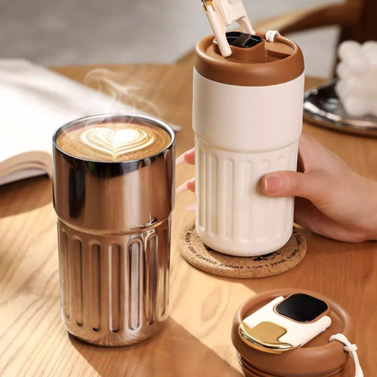 🎅Vianočný výpredaj 🥳☕ Termohrnček na kávu s indikátorom teploty😍